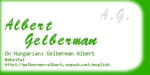 albert gelberman business card